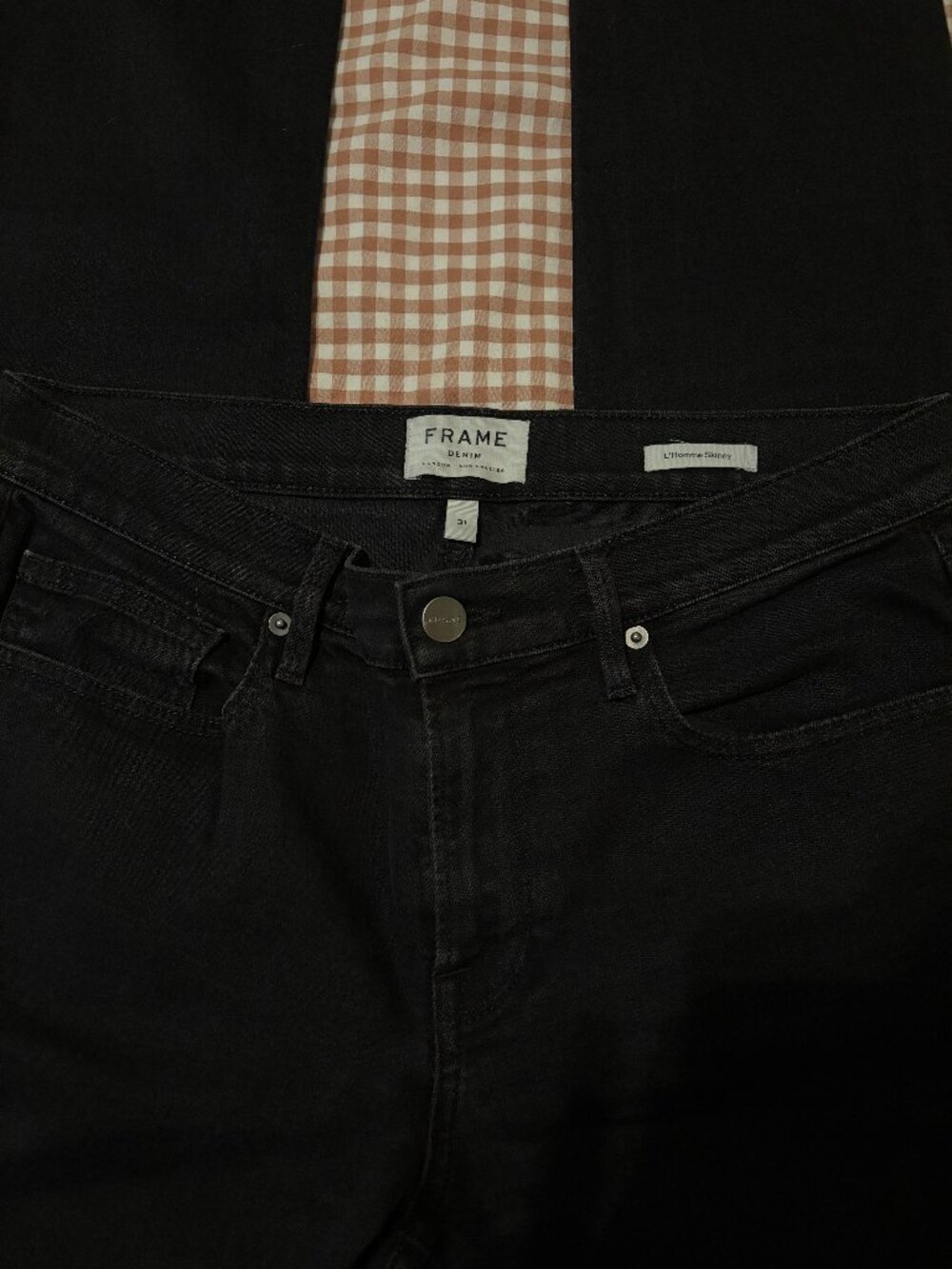 FRAME Black Skinny Jeans (31x32)